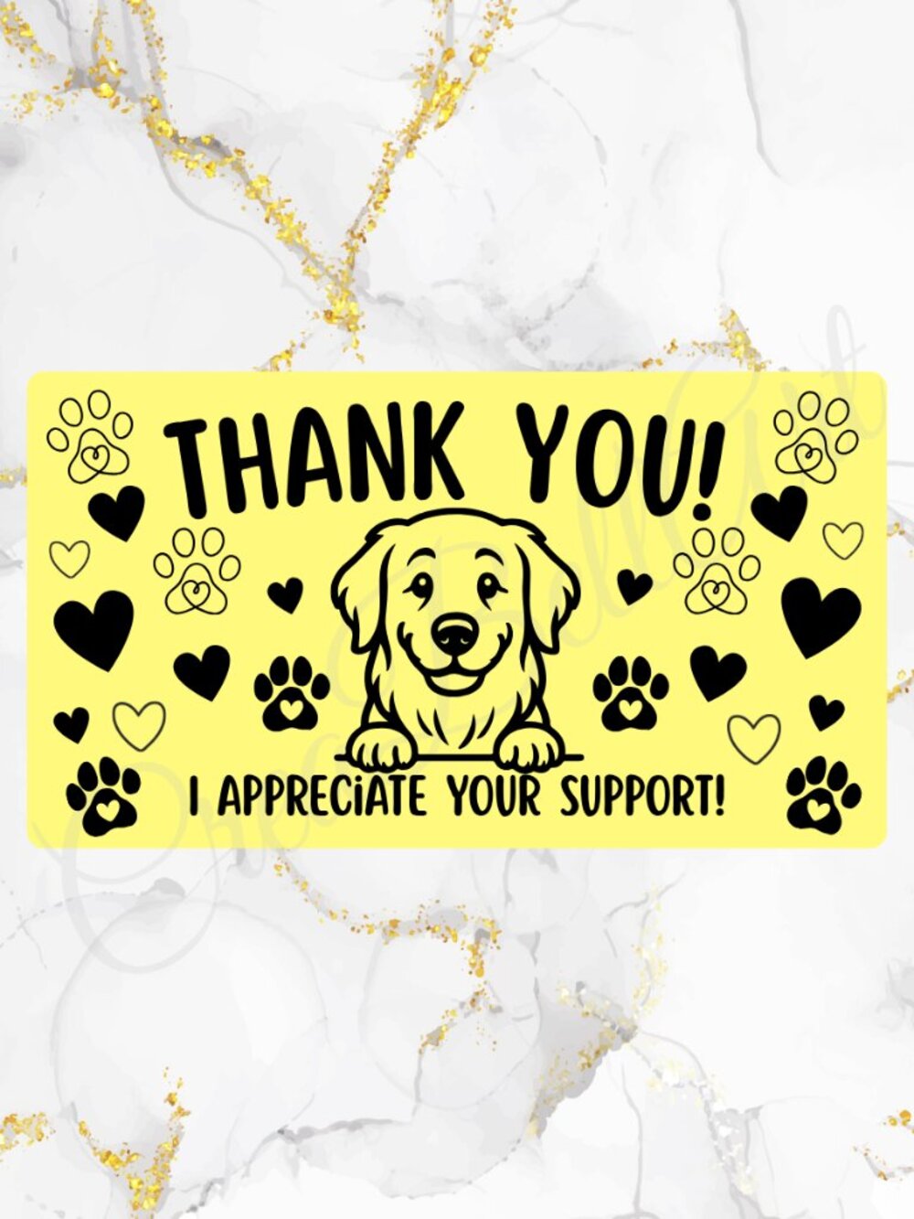 100 Cute Dog Thank You Stickers for Packaging | Small Business Labels - Picture 6 of 12